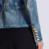 1-button belted denim jacket 1-button belted denim jacket