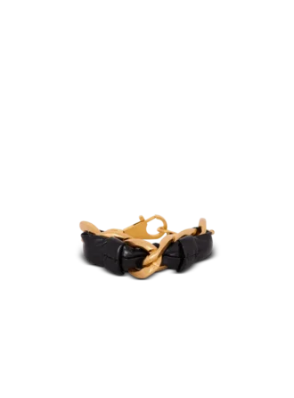 1945 Soft chain and leather bracelet