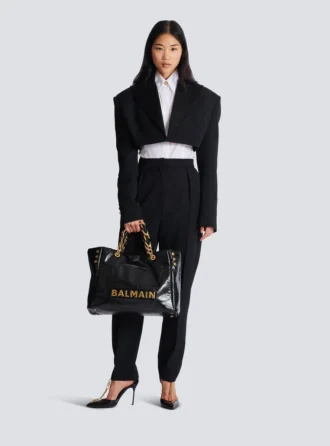 1945 Soft crackled leather tote bag