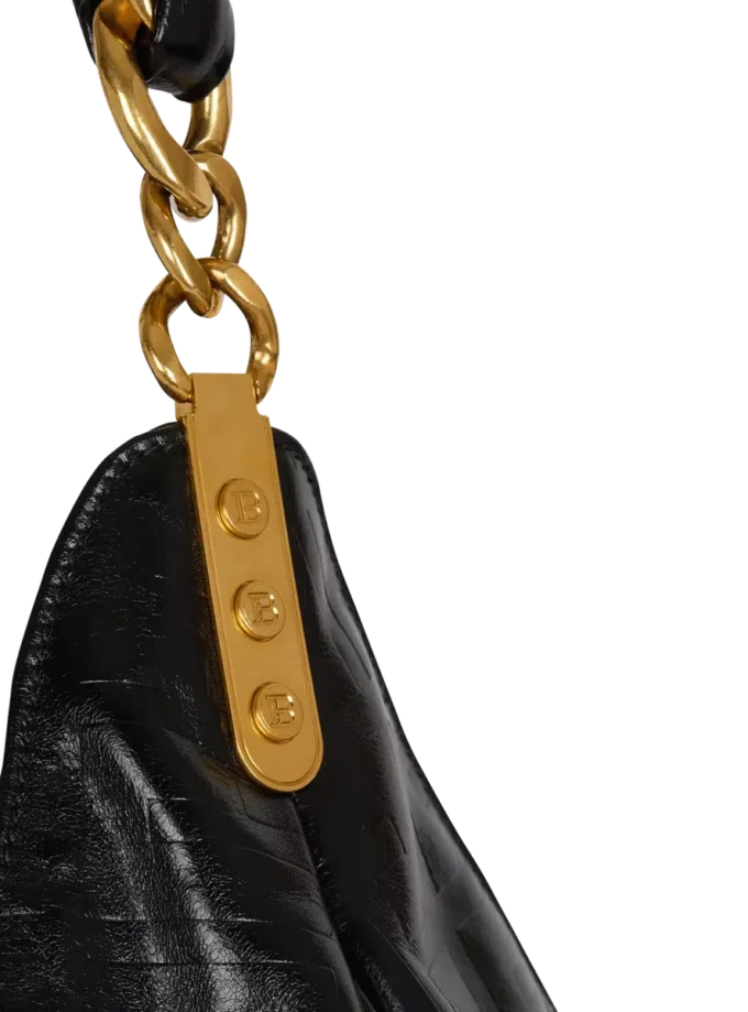 1945 Soft Hobo crinkled leather tote bag with monogram 1945 Soft Hobo crinkled leather tote bag with monogram