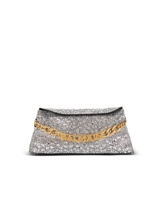 1945 Soft suede and rhinestone clutch 1945 Soft suede and rhinestone clutch