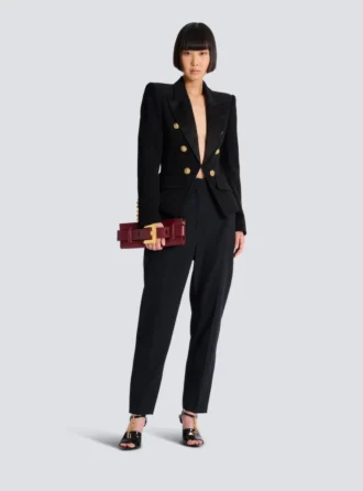 6-button jacket in jacquard