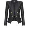 6-buttons jacket in crocodile jacquard