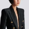 6-buttons jacket in crocodile jacquard