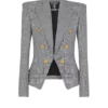 6-buttons jacket in Prince of Wales jacquard 6-buttons jacket in Prince of Wales jacquard