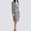 6-buttons jacket in Prince of Wales jacquard 6-buttons jacket in Prince of Wales jacquard