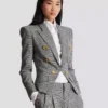 6-buttons jacket in Prince of Wales jacquard 6-buttons jacket in Prince of Wales jacquard