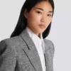 6-buttons jacket in Prince of Wales jacquard 6-buttons jacket in Prince of Wales jacquard