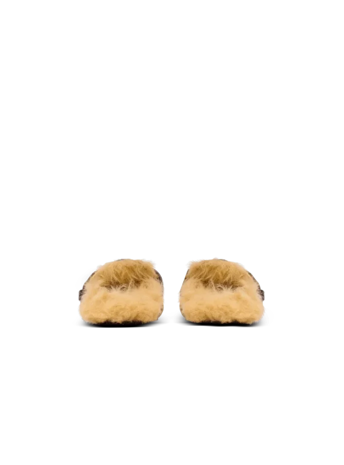 Anthem leopard print ponyskin leather and faux fur mules Anthem leopard print ponyskin leather and faux fur mules