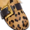 Anthem leopard print ponyskin leather and faux fur mules Anthem leopard print ponyskin leather and faux fur mules