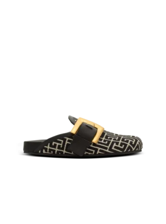 Anthem mules in jacquard canvas with PB monogram Anthem mules in jacquard canvas with PB monogram