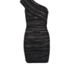 Asymmetrical dress in shiny rolled knit Asymmetrical dress in shiny rolled knit