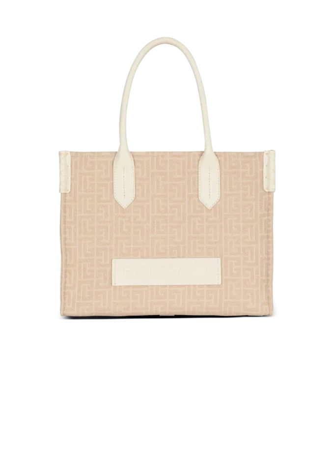 B-Army 36 monogrammed canvas jacquard and leather tote bag B-Army 36 monogrammed canvas jacquard and leather tote bag