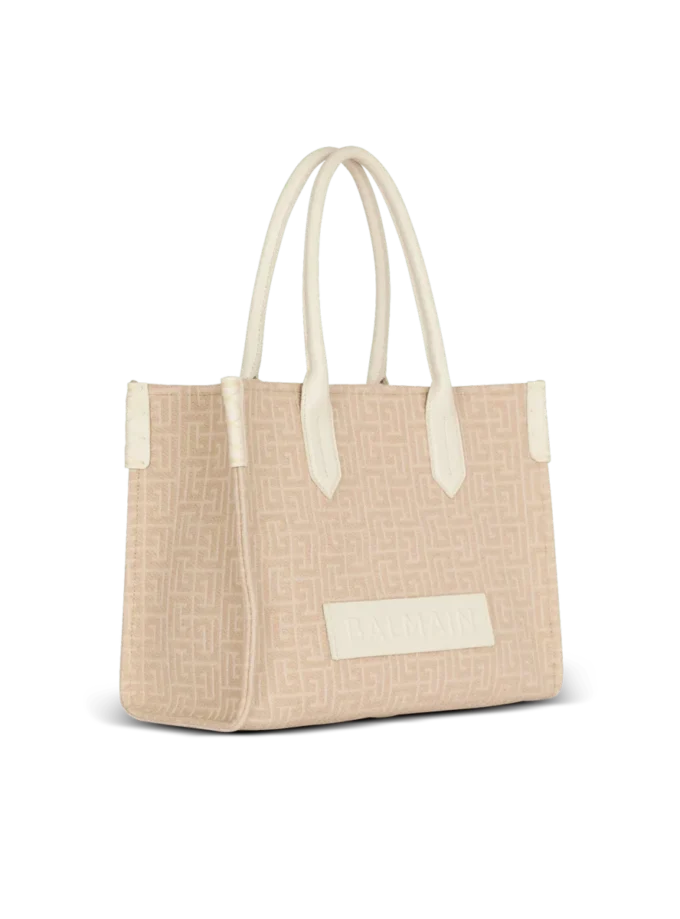 B-Army 36 monogrammed canvas jacquard and leather tote bag B-Army 36 monogrammed canvas jacquard and leather tote bag