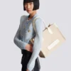 B-Army 36 monogrammed canvas jacquard and leather tote bag B-Army 36 monogrammed canvas jacquard and leather tote bag