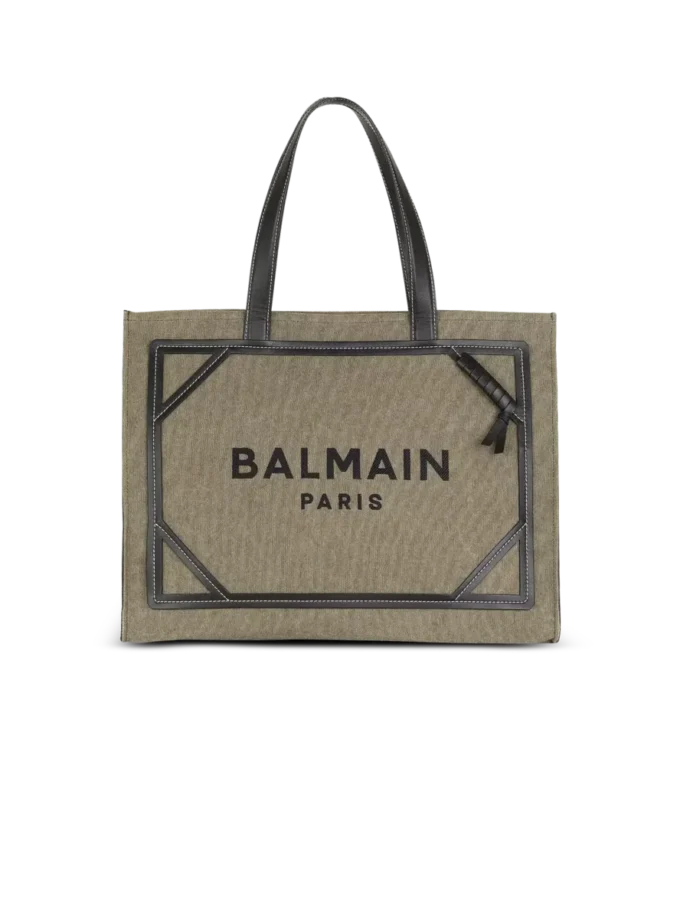 B-Army 42 canvas tote bag with leather details B-Army 42 canvas tote bag with leather details
