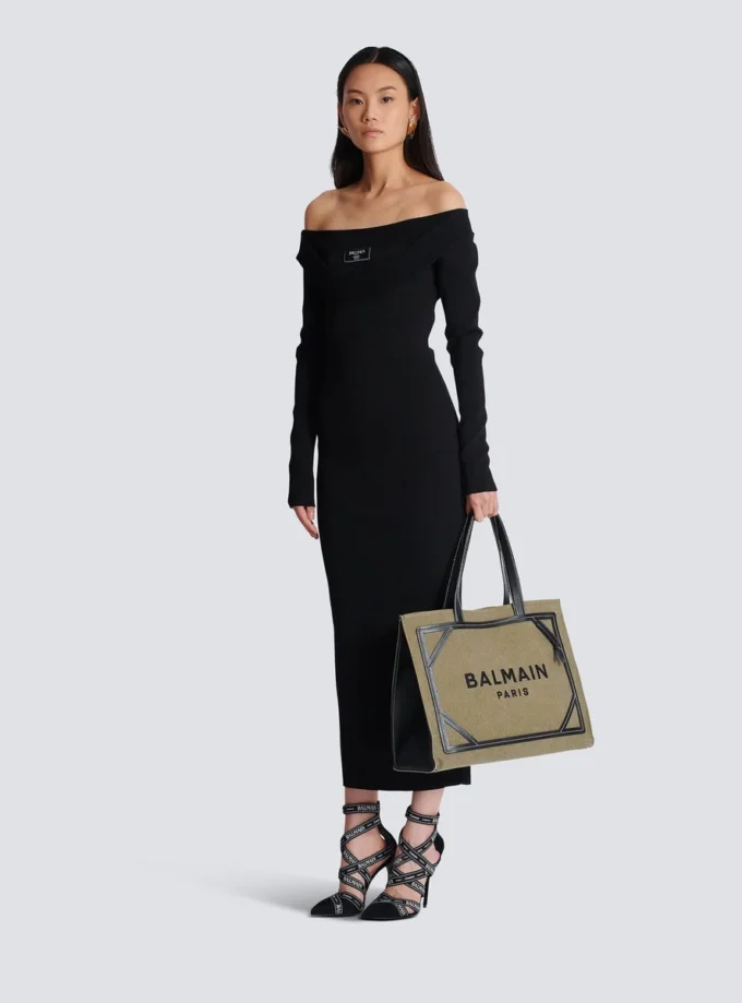 B-Army 42 canvas tote bag with leather details B-Army 42 canvas tote bag with leather details