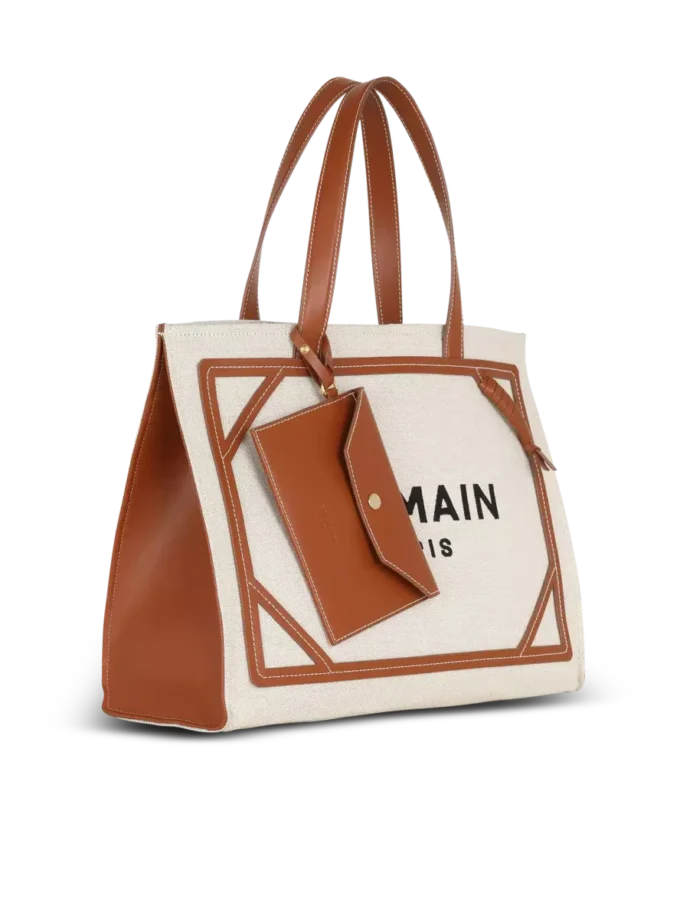 B-Army 42 canvas tote bag with leather details B-Army 42 canvas tote bag with leather details