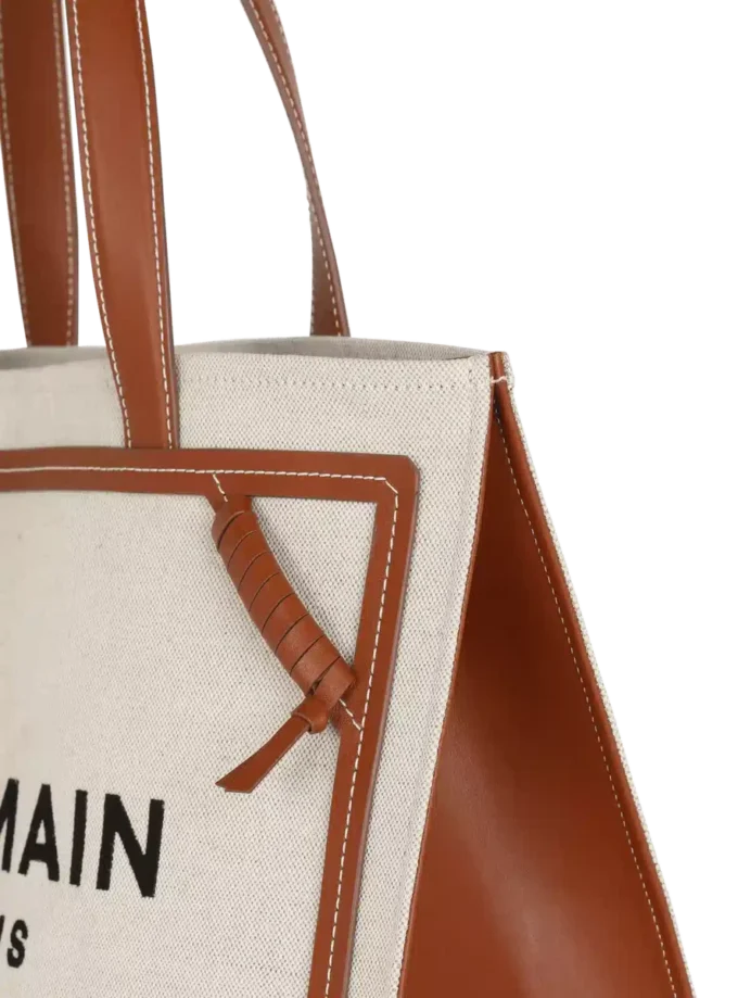 B-Army 42 canvas tote bag with leather details B-Army 42 canvas tote bag with leather details