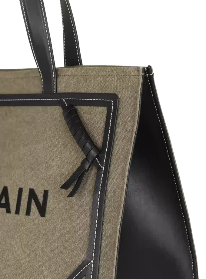 B-Army 42 canvas tote bag with leather details B-Army 42 canvas tote bag with leather details