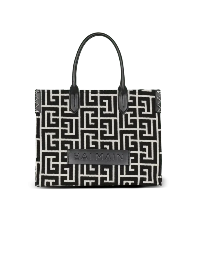 B-Army 42 monogram jacquard and leather Tote bag B-Army 42 monogram jacquard and leather Tote bag