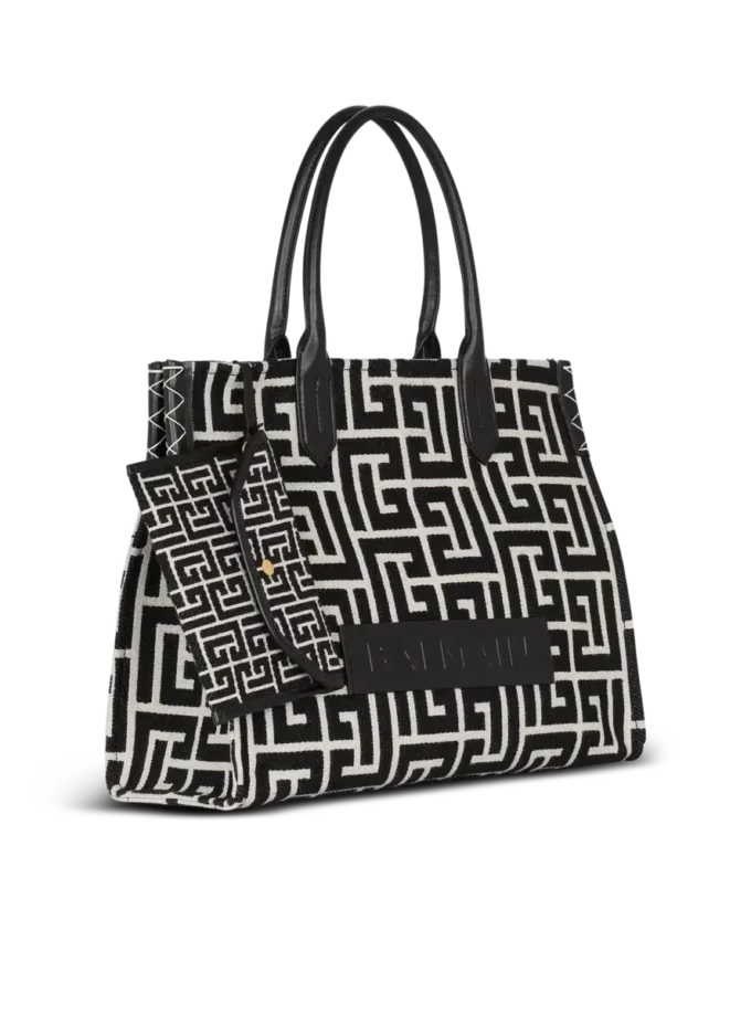 B-Army 42 monogram jacquard and leather Tote bag B-Army 42 monogram jacquard and leather Tote bag