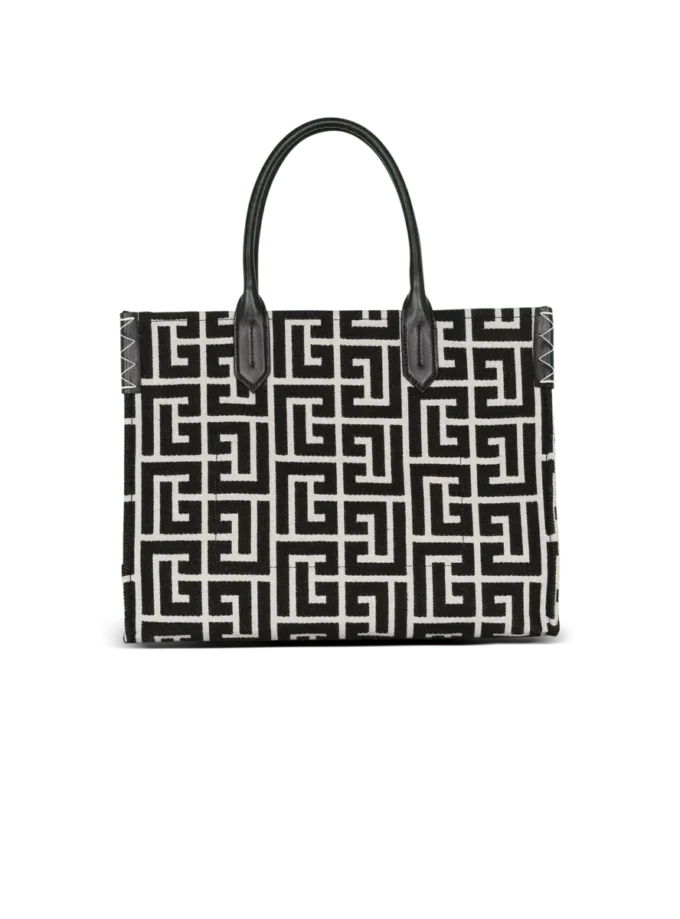 B-Army 42 monogram jacquard and leather Tote bag B-Army 42 monogram jacquard and leather Tote bag