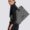 B-Army 42 monogram jacquard and leather Tote bag B-Army 42 monogram jacquard and leather Tote bag
