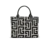 B-Army monogrammed jacquard and leather tote bag B-Army monogrammed jacquard and leather tote bag
