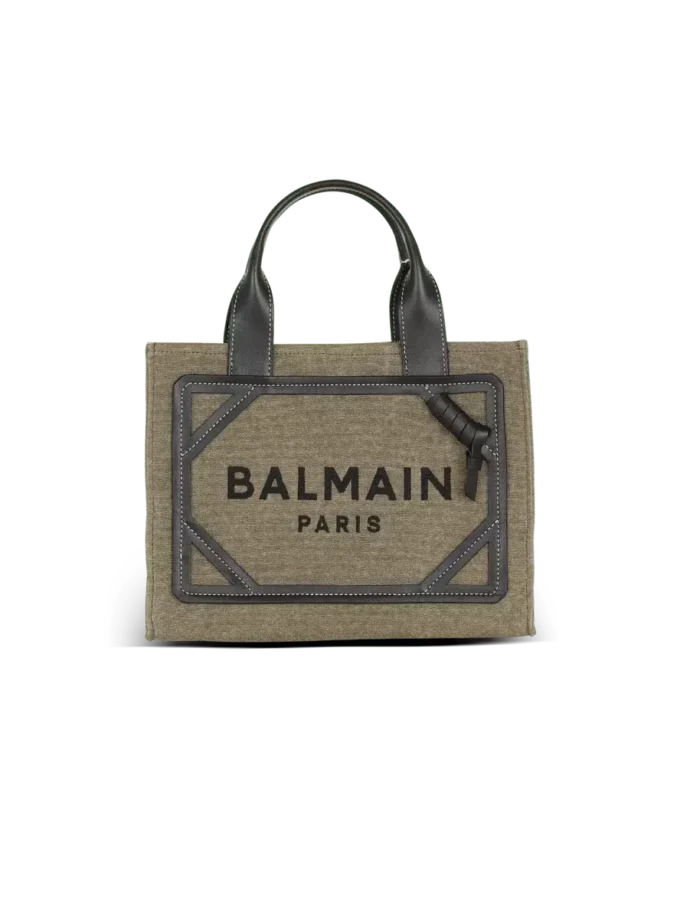 B-Army small tote bag in canvas and leather