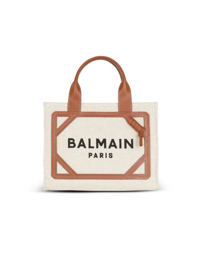 B-Army small tote bag in canvas and leather