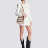 B-Army small tote bag in canvas and leather