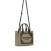 B-Army small tote bag in canvas and leather