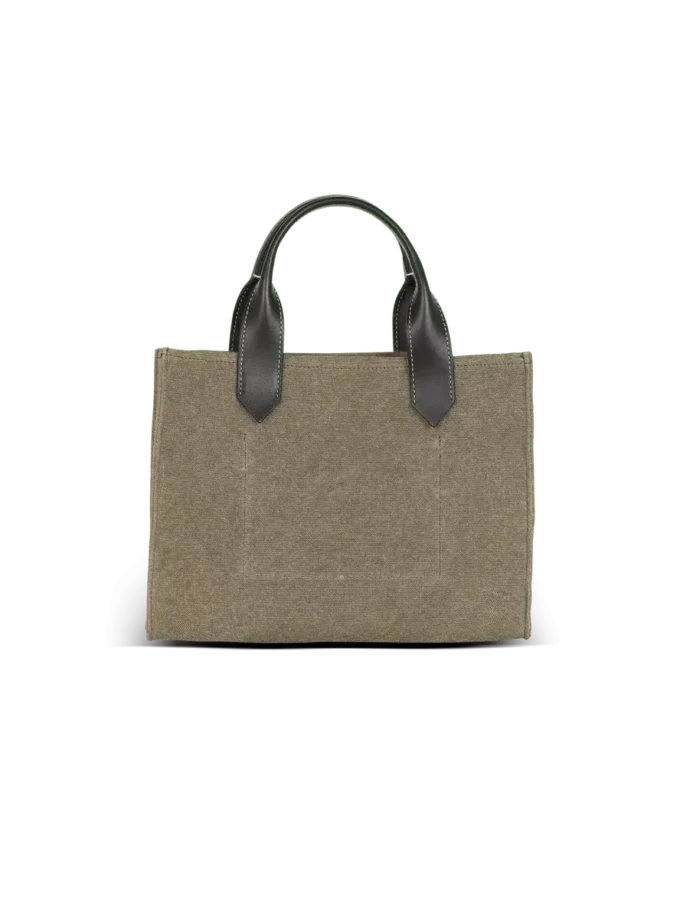 B-Army small tote bag in canvas and leather