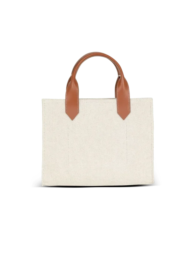 B-Army small tote bag in canvas and leather