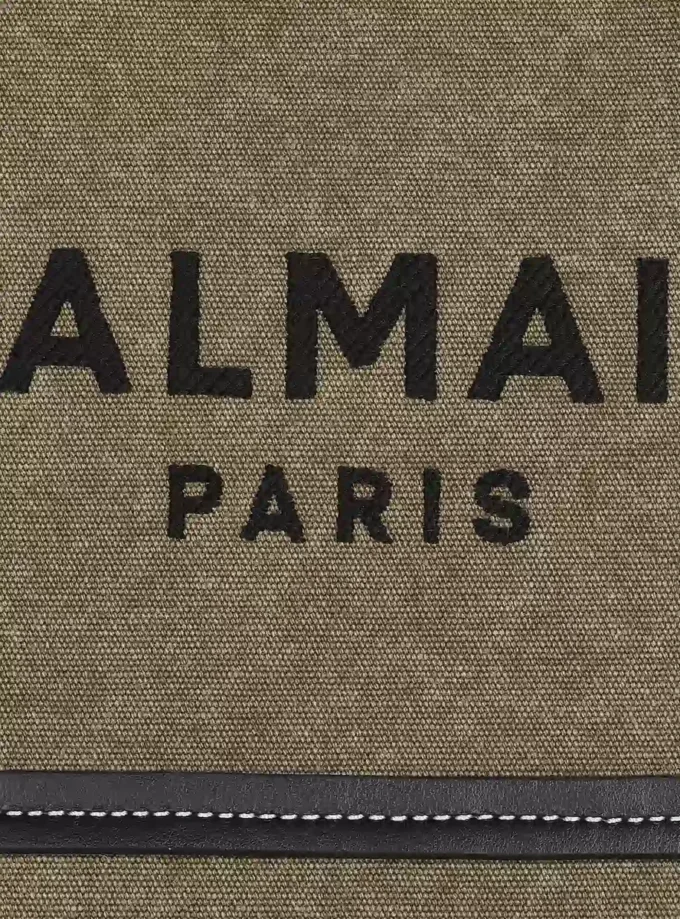 B-Army small tote bag in canvas and leather