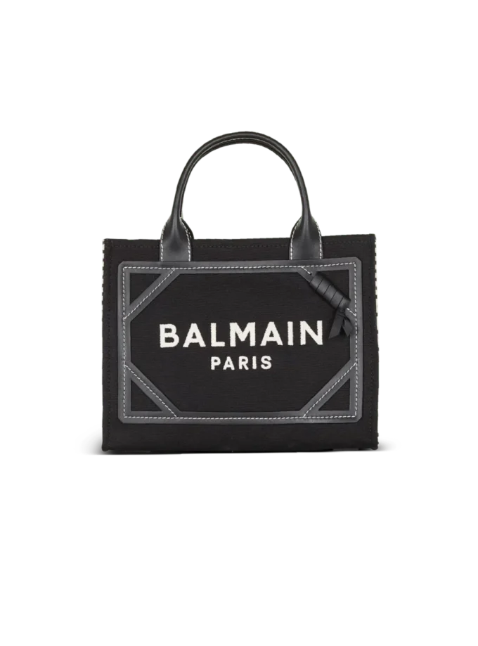 B-Army tote bag in monogrammed canvas and leather