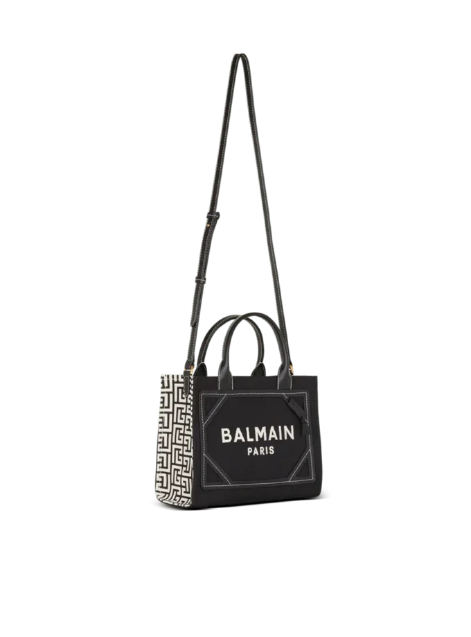 B-Army tote bag in monogrammed canvas and leather