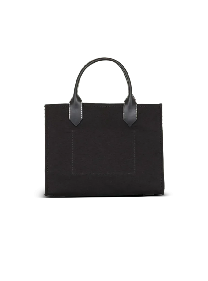 B-Army tote bag in monogrammed canvas and leather