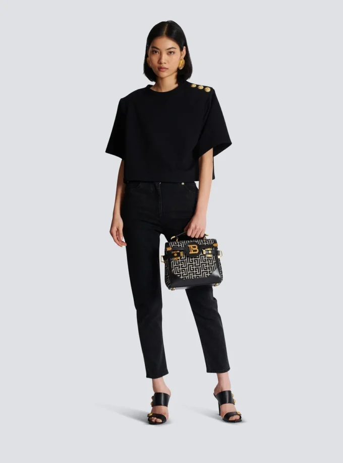 B-Buzz 23 bag in jacquard and leather B-Buzz 23 bag in jacquard and leather
