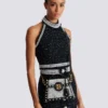 B-Buzz Dynasty bag in leather and embroidered satin B-Buzz Dynasty bag in leather and embroidered satin