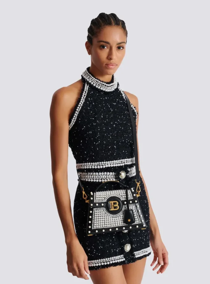 B-Buzz Dynasty bag in leather and embroidered satin B-Buzz Dynasty bag in leather and embroidered satin