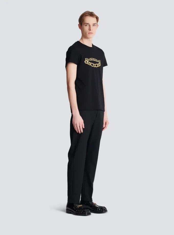 Balmain Chaînes Logo printed T-shirt