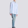 Balmain Écusson embroidered cotton shirt