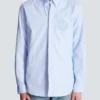 Balmain Écusson embroidered cotton shirt