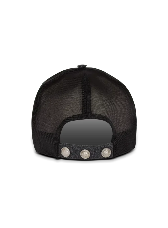 Balmain Écusson embroidered denim cap Balmain Écusson embroidered denim cap