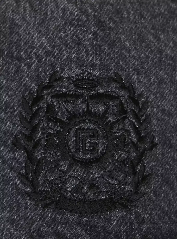 Balmain Écusson embroidered denim cap Balmain Écusson embroidered denim cap