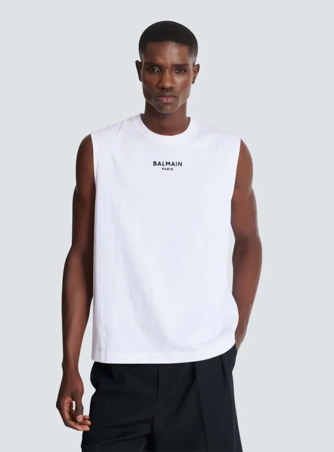 Balmain Paris embroidered vest top Balmain Paris embroidered vest top