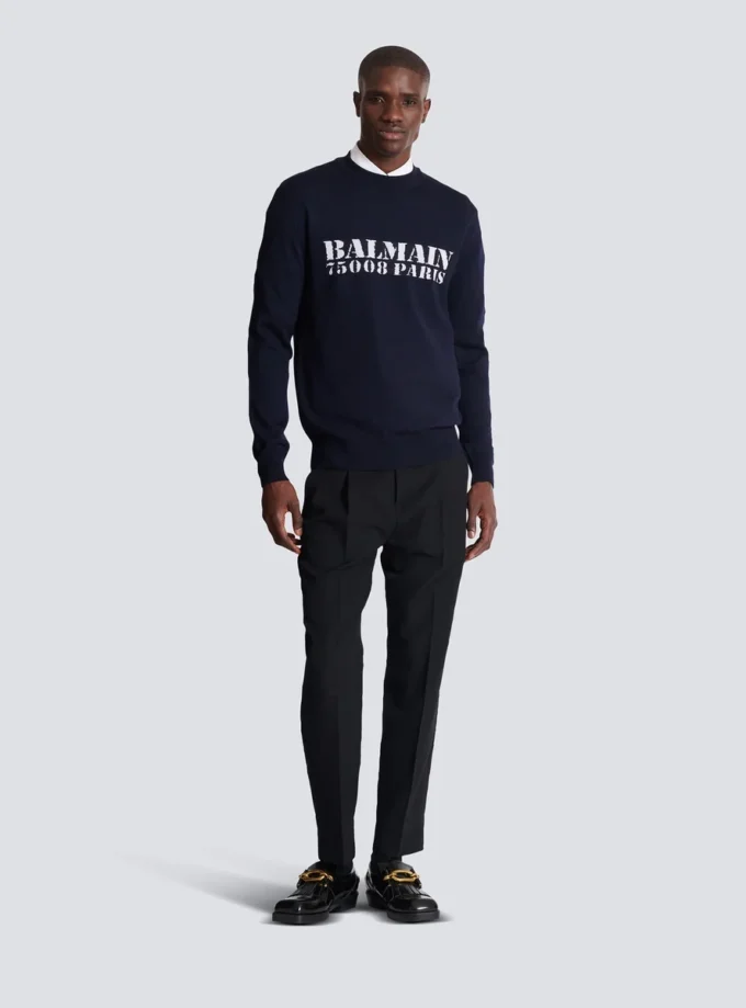 Balmain Stamp merino wool jumper Balmain Stamp merino wool jumper