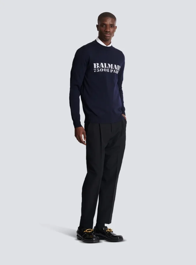 Balmain Stamp merino wool jumper Balmain Stamp merino wool jumper
